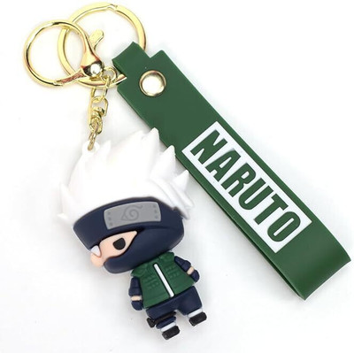 BBG NEW_Kakashi Hakate Naruto Anime 3D pvc keycahin with strap Key Chain