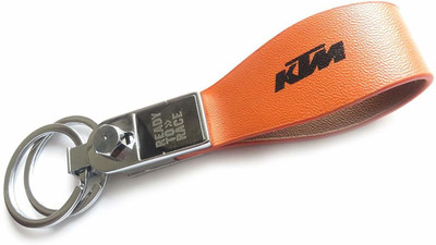 ABEL Logo keychain orange leather Key Chain