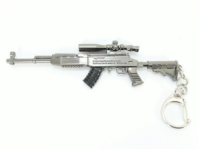 ABEL PUBG CX4 Rifle Model Real 3D Metal Body 120 mm Length Key Chain