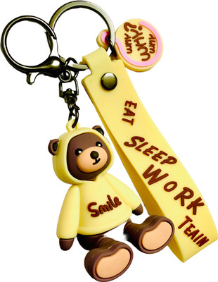 BBG NEW_Latest Strap Charm Bear keychain with hook key ring for girls Key Chain