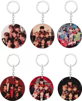 Convay BTS Signature Army Music Band Gift for Girl Boy Keyring set 6 Key Chain