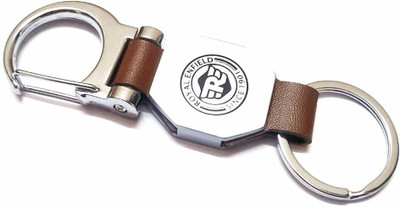 ABEL Premium Leather Metal Hook Locking Keychain Hero Design For Bike Car Key Chain
