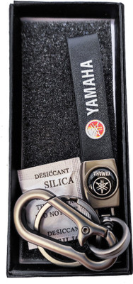 VINAL Yamaha Leather bike keychain Accessories with Alloy Metal and Braided Buckle Key Key Chain