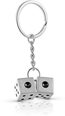 ABEL Premium Ludo Double Dice Stainless Steel With key ring Key Chain