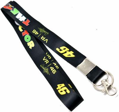 ABEL Black Fabric 46 VR Hook Key Chain for Bike Key Chain