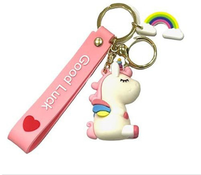 BBG NEW_Keychain-3D-Unicorn2White Key Chain