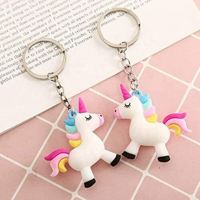 ABEL 2 Unicorn Cute Keyring Key Chain For Kids Boys Girls Key Chain