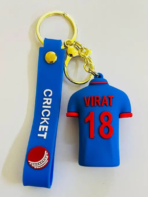 Wolcentra Indian Cricketer Virat Kohli Jersey No 18 3D pvc keychain Key Chain