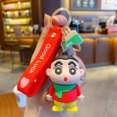 BBG NEW_Cartoon Shinchan 3D pvc keychain with strap for men & woman Key Chain