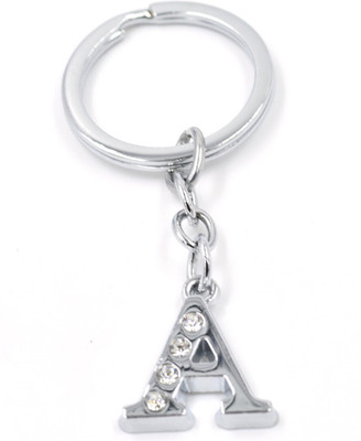 ABEL Alphabet A Metal Key Chain For Unisex with attractive Diamond Key Chain