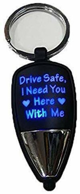 ABEL Drive Safe, I need you Here With Me, multicolored LED Light Key Chain