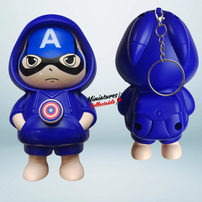 GSV Captain America Face Changing Expression Keychain – Super Cute_J1393 Key Chain