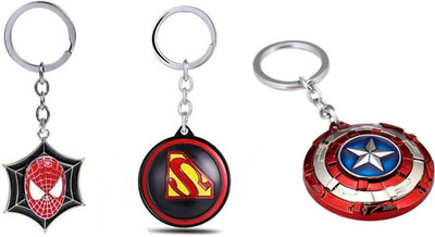 GSV Spiderman,Superman, Star Rotating Keychain best quality keychain Key Chain
