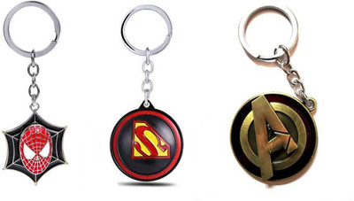 GSV Spiderman,Superman,Avenger A logoRotating Keychain best quality keychain Key Chain
