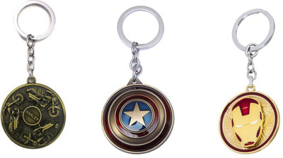 GSV Harley Bike,CA Shield,Iron man face Rotating Keychain best quality keychain Key Chain