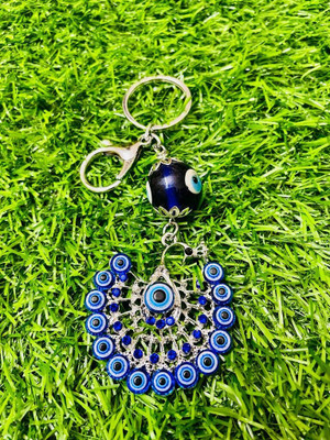 BBG FK_Evil Eye Dancing Peacock Najar Battu keychain with hook Key Chain