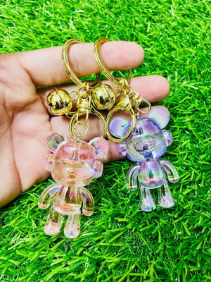 BBG NEW_Cute Transparent Bear Panda High quality combo set keychain Key Chain