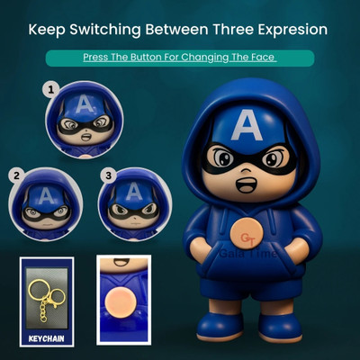 GT Gala Time Captain Americaa Superhero Keychain Toy for Kids Boys Collectible Gift Item Key Chain