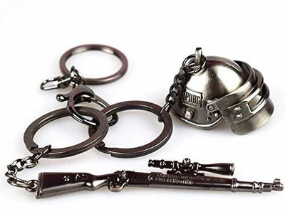 ABEL Pubg Kar98 Gun & Level 3 Helmet Combo Keychain Key Chain