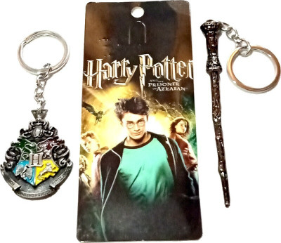 ABEL Hogwarts houses and wand Combo Key Chain