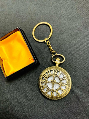 BBG NEW_Vintage Style 1 to 12 Analog theme pocket watch keychain Key Chain