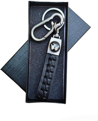 BBG NEW_Mahindra Black Keychains And Keyrings Compatible With Car Bike Key Chain