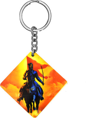 AFH Raje Shivaji On Horse Decorative Key Chain for Men and Women Key Chain