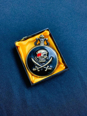 BBG NEW_Jack Sparrow Pirates of Carribean theme pocket watch keychain Key Chain