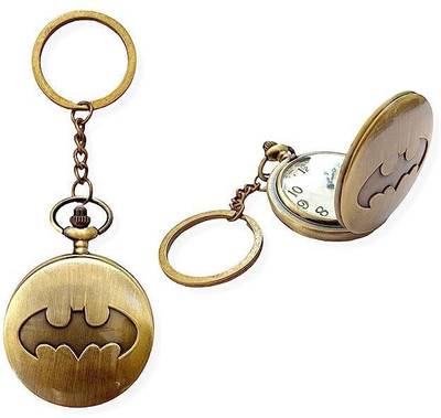 BBG NEW_DC Hero Batman Logo vintage pocket watch keychain for DC character lovers Key Chain
