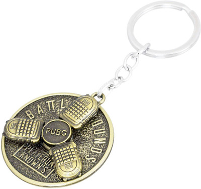 ABEL KD422-Rotating PUBG Bag Keychain (Antique Golden) Key Chain