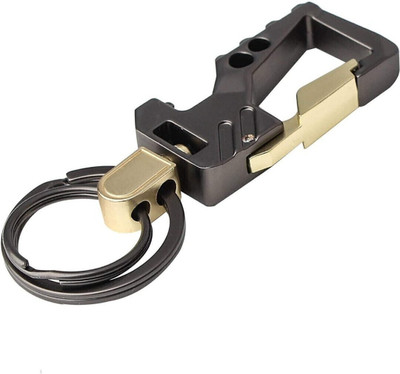 ANZ Stylish double ring hook metal Keychain for cars and bike Key Chain