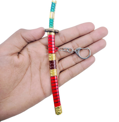 Seven Square 3D Simulation Model Demon Slayer Tanjiro Samurai Toy Katana With Cover For Kids Key Chain