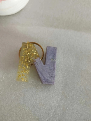 SN Resin N Resin Letter Keychain, Resin Alphabet Keychain, Keyring Key Chain