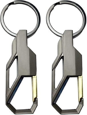 PUHUHP Metal Keychain Key Ring Pack of 2 Key Chain