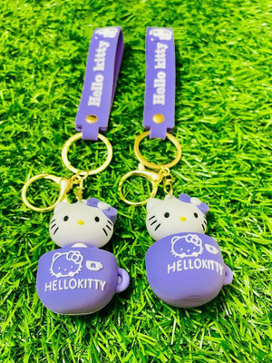 BBG NEW_Hello Kitty 3D Cup theme combo set keychain for girls Key Chain
