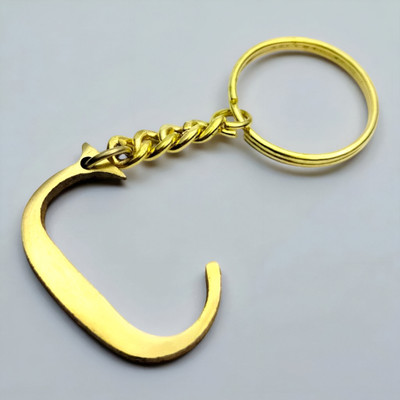 swagtreg Golden Brass Letter C Keychain | Premium Pital Alphabet Key Ring for Gifting Key Chain