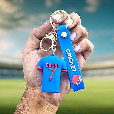 BBG FK_Dhoni Jersey 7 Cricket Keychain Portable Bag Charms keyring (type-3) Key Chain