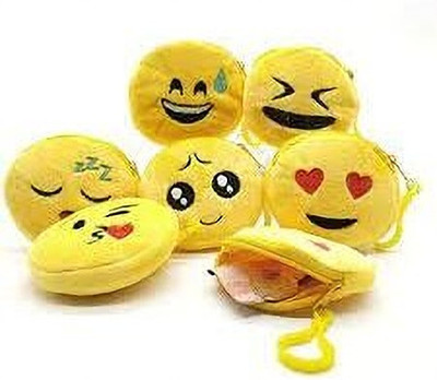 BBG NEW_Smiley Pouch Keychain with different emojis in Pack of seven Key Chain