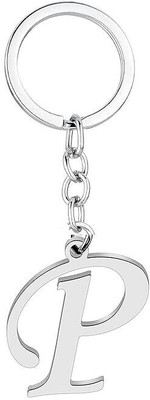 BBG NEW_Alphabet P cursive keychain for cars & Bikes Key Chain