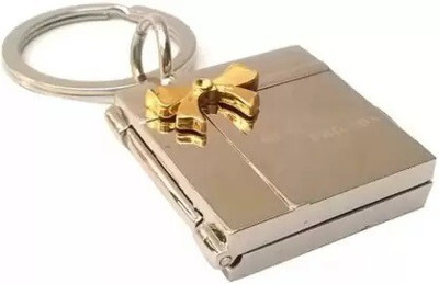 ABEL Best Couple Square-Shape Silver Photo Frame Key Chain