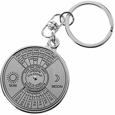 ABEL 2010-2060 Perpetual Fancy 50 Years Calender Keyring Metal Key Chain