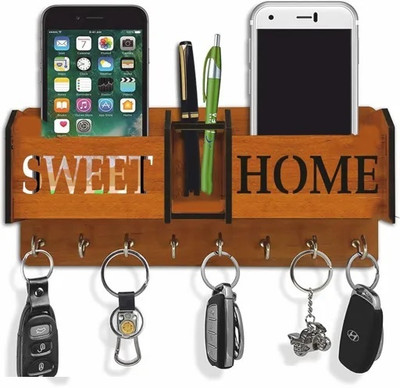 Wood Key Holder(6 Hooks)