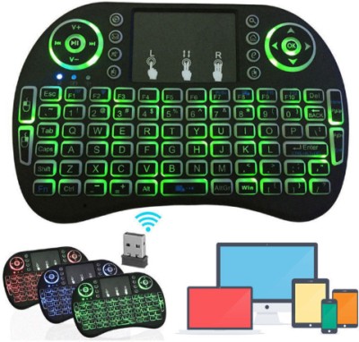 SACRO AJ_806A_MINI WIRELESS KEYBOARD COMPATIBLE WITH LAPTOPS/SMARTPHONES TV TOUCHPAD Wireless Multi-device Keyboard(Black)