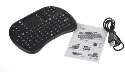 ROAR AJ_803A_MINI WIRELESS KEYBOARD COMPATIBLE WITH LAPTOPS/SMARTPHONES TV TOUCHPAD Wireless Handheld Multi-device Keyboard Compatible with Desktop, Laptop, Mac(Black)