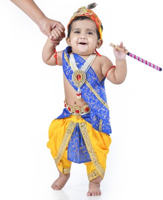 ITSMYCOSTUME Krishna Dress for Baby Boys Kids Kanha Janmasthmi Costume Kids Costume Wear