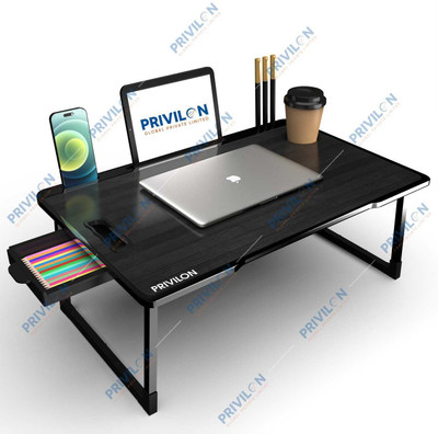 VRTREND Wood Portable Laptop Table(Finish Color - BLACK)