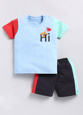 CUTOPIES Baby Boys & Baby Girls Casual T-shirt Shorts(OCEAN BLUE)