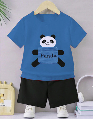 TitTom Boys Casual T-shirt Shorts(Blue)