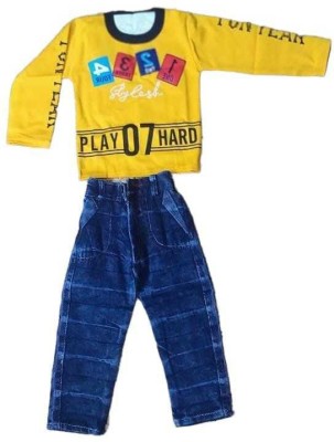 HanSire Baby Boys & Baby Girls Casual T-shirt Jeans(Yellow)