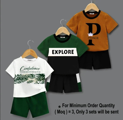 WINGS 2 FLY Boys & Girls Casual T-shirt Shorts(Multicolor)